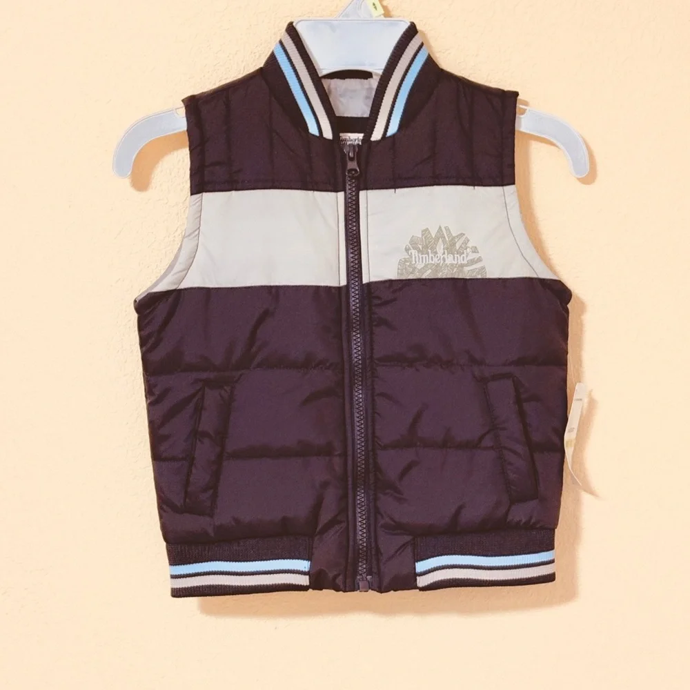 Timberland Boys Outfit 3 Pc Set Vest Shirt Pants Size 4T Outdoor